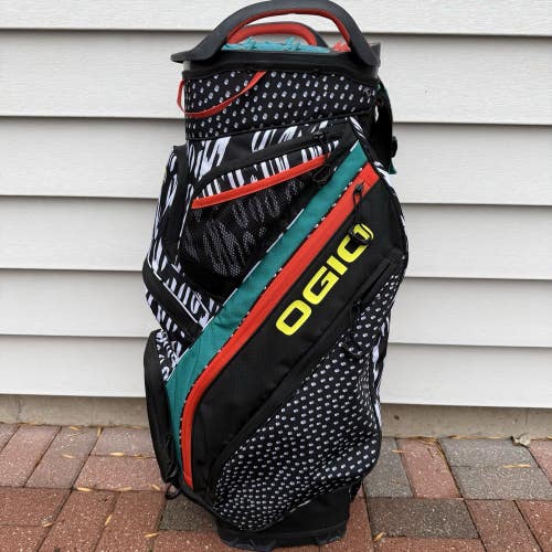 OGIO Silencer 15 Way Top Cart Golf Bag Safari Black Blue Red Yellow