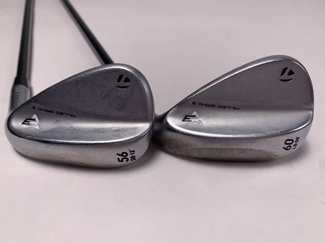 TaylorMade Milled Grind 3 Raw Chrome Wedge Set 56* 12 | 60* 8 Mens RH