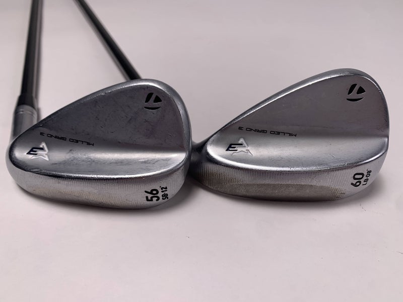 TaylorMade Milled Grind 3 Raw Chrome Wedge Set 56* 12 | 60* 8 Mens RH