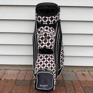 Spartina 449 Golf Bag Designer 14 Way Cart Bag Black White