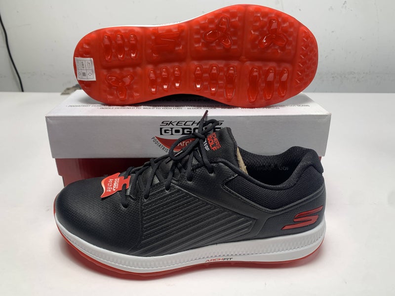 Skechers Go Golf Elite 5 Waterproof Golf Shoes Black Men's SZ 8.5 (214065)