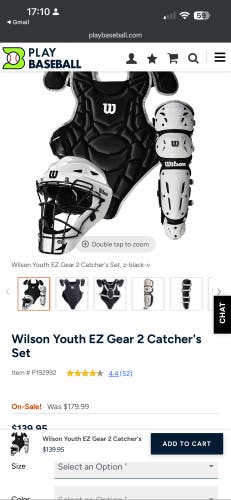 Wilson EZ Gear Kit Catcher's Set (Used)