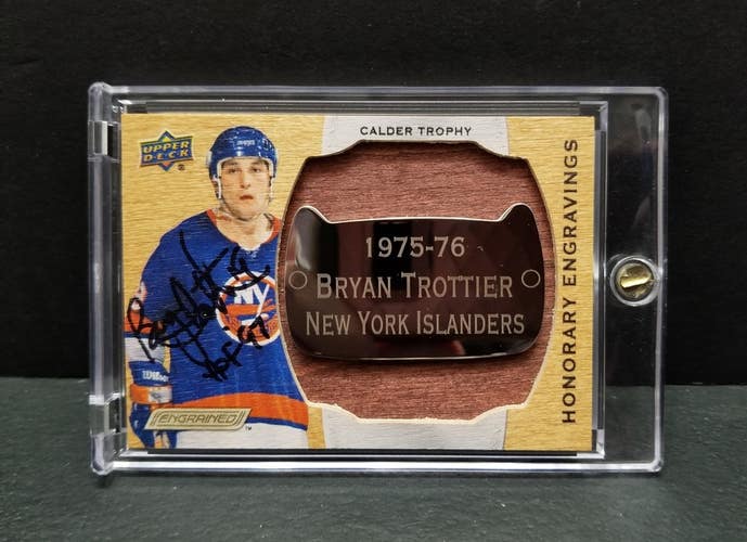 2019-20 UD Engrained Honorary Engravings BRYAN TROTTIER IN PERSON AUTO Card