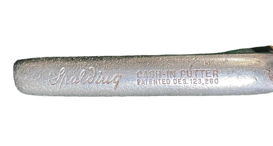 Spalding Cash-In Blade Putter RH Steel 34 Inches Good Vintage Long Curved Grip