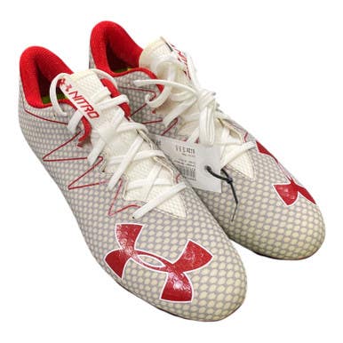 Used Under Armour TEAM NITRO Adult FB Cleats Red Senior 9.5 11375-S000369596