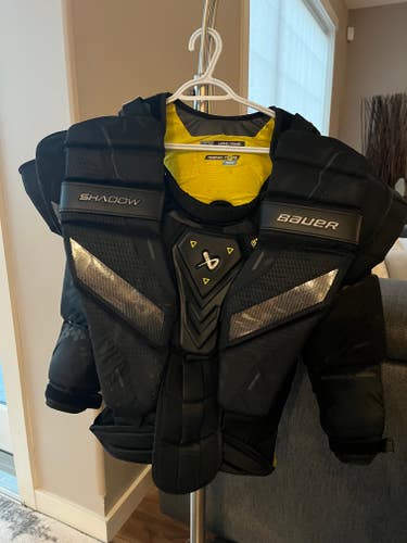 Large Bauer Shadow Goalie Chest Protector Pro Stock (Used)