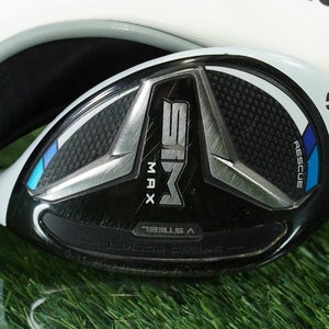 TAYLORMADE SIM MAX RESCUE 19 3 HYBRID IRON 3H REGULAR FLEX RH WITH HEADCOVER