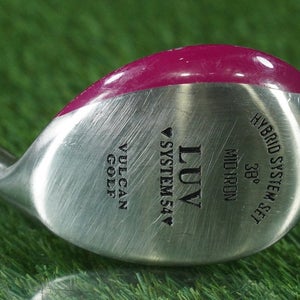 VULCAN LUV SYSTEM 54 38 MID IRON 8 HYBRID 8H WOMEN'S LADIES PINK RIGHT RH