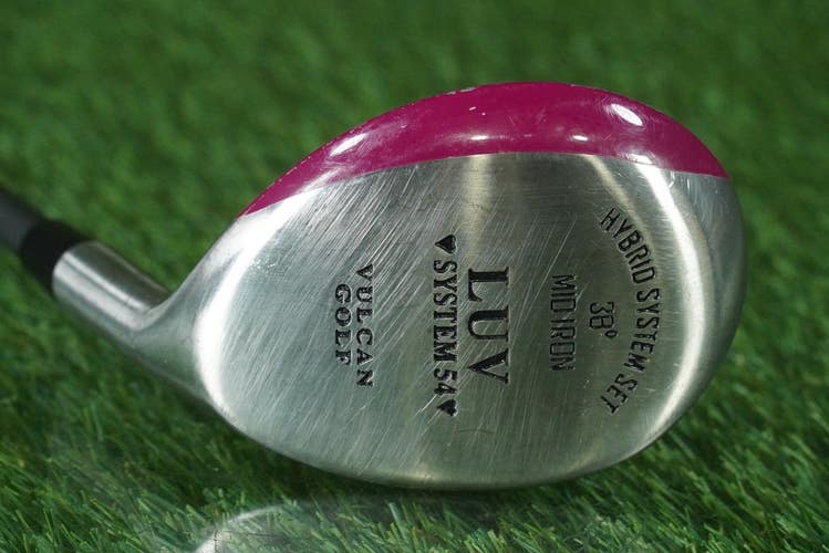 VULCAN LUV SYSTEM 54 38 MID IRON 8 HYBRID 8H WOMEN'S LADIES PINK RIGHT RH