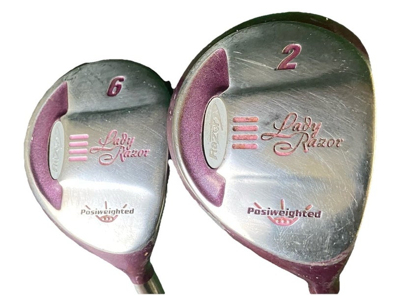 Lady Razor Fairway Wood Set 2w, 6w RH Acer Ladies Graphite Good Arthritis Grips