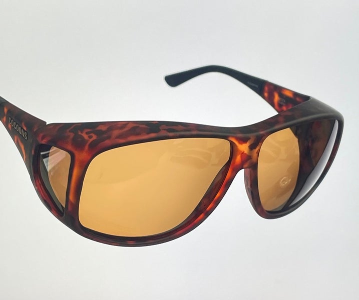 COCOONS AVIATOR XL SUNGLASSES FLEX TO FIT TORTOISE POLARIZED AMBER ~ C207A