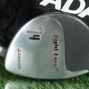 ADAMS TIGHT LIES 2 STRONG 16 4 WOOD FAIRWAY GRAPHITE RH WITH COVER & NEW GRIP!