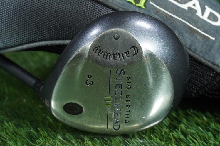 CALLAWAY BIG BERTHA STEELHEAD III #3 WOOD FAIRWAY SYSTEM III REGULAR RH + COVER