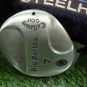 CALLAWAY BIG BERTHA STEELHEAD 7 WOOD FAIRWAY REGULAR LH WITH COVER & NEW GRIP!