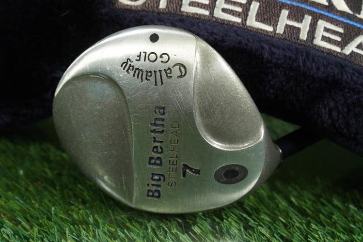 CALLAWAY BIG BERTHA STEELHEAD 7 WOOD FAIRWAY REGULAR LH WITH COVER & NEW GRIP!