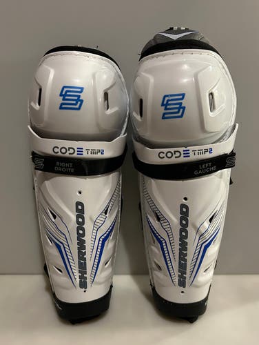 New Sherwood Code TMP 2 Junior 12” Hockey Shin Guards NWT