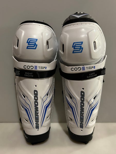 New Sherwood Code TMP 2 Junior 12” Hockey Shin Guards NWT