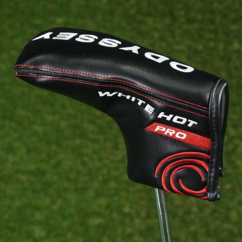 ODYSSEY WHITE HOT PRO BLADE PUTTER HEADCOVER BLACK / WHITE / RED ~ LOOK!!