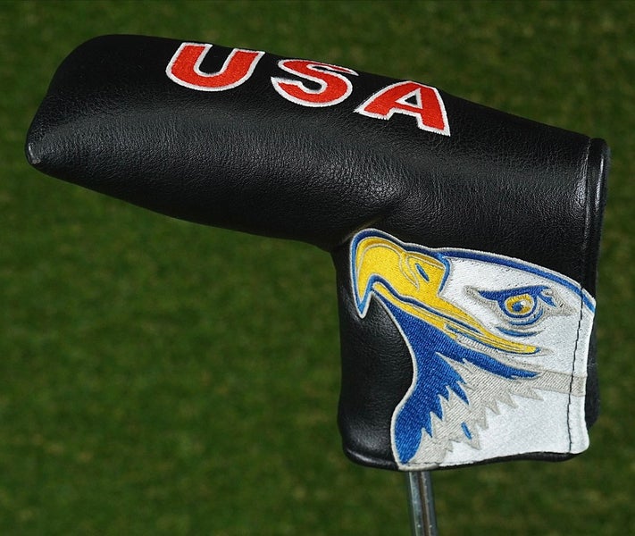 PINMEI USA BLADE PUTTER HEADCOVER MAGNETIC BALD EAGLE BLACK / RED / WHITE / BLUE