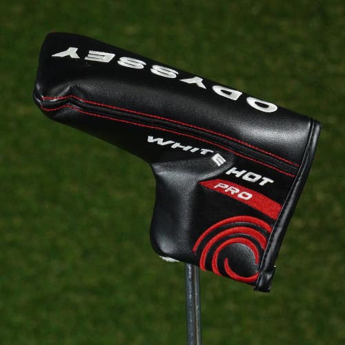 ODYSSEY WHITE HOT PRO BLADE PUTTER HEADCOVER BLACK / WHITE / RED ~ LOOK!!