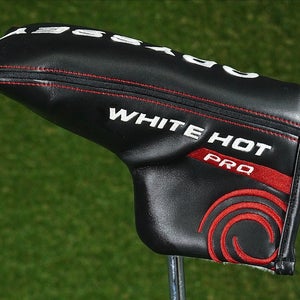 ODYSSEY WHITE HOT PRO BLADE PUTTER HEADCOVER BLACK / WHITE / RED ~ LOOK!!