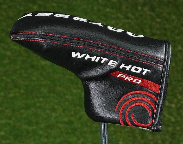 ODYSSEY WHITE HOT PRO BLADE PUTTER HEADCOVER BLACK / WHITE / RED ~ LOOK!!