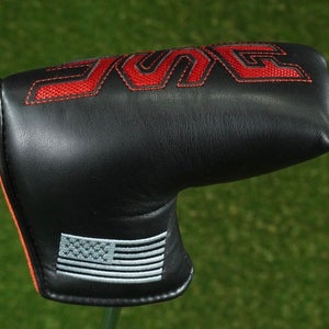 BIG TEETH USA BLADE PUTTER HEADCOVER MAGNETIC USA BLACK / RED / GRAY ~ LOOK!!