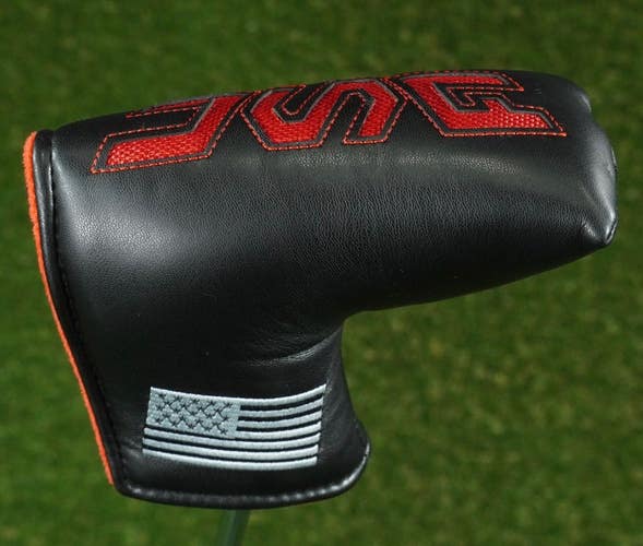BIG TEETH USA BLADE PUTTER HEADCOVER MAGNETIC USA BLACK / RED / GRAY ~ LOOK!!
