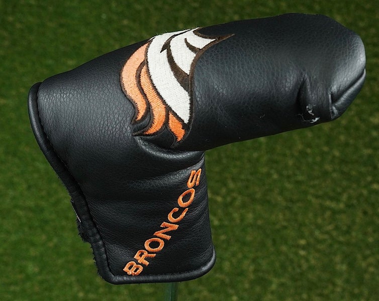 NFL BRONCOS BLADE PUTTER HEADCOVER BLACK / ORANGE / WHITE ~ LOOK!!