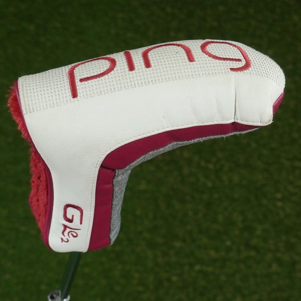 PING G LE2 BLADE PUTTER HEADCOVER WOMEN'S LADIES MAGNETIC MAROON / WHITE / GRAY