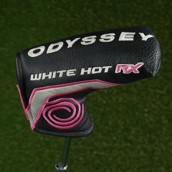 ODYSSEY WHITE HOT RX BLADE PUTTER HEADCOVER MAGNETIC BLACK / WHITE / PINK