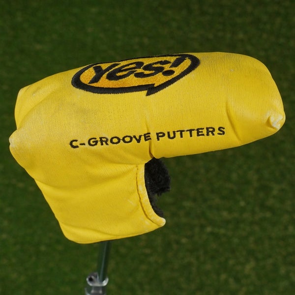 YES! C-GROOVE BLADE PUTTER HEADCOVER YELLOW / BLACK ~ LOOK!!