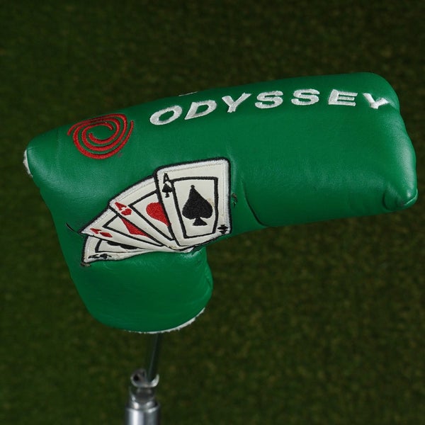 ODYSSEY BLADE PUTTER HEADCOVER MAGNETIC 4 ACES GREEN ~ READ!!