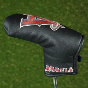 MLB ANGELS BLADE PUTTER HEADCOVER LOS ANGELES BASEBALL BLACK / RED ~ LOOK!!