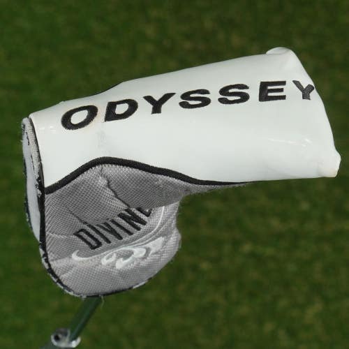 ODYSSEY DIVINE BLADE PUTTER HEADCOVER WOMEN'S LADIES WHITE / GRAY / BLACK