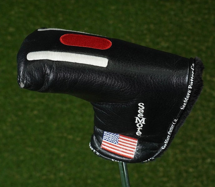 SEEMORE USA BLADE PUTTER HEADCOVER AMERICAN FLAG BLACK / WHITE / RED  ~ LOOK!!