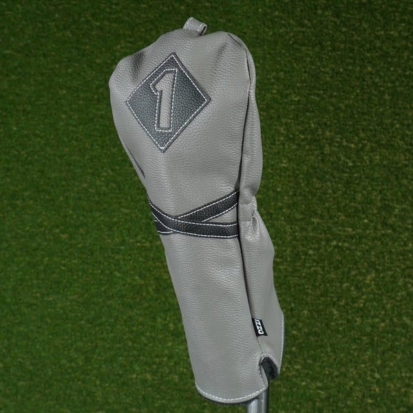 IZZO LEATHER DRIVER HEADCOVER GRAY / BLACK ~ LOOK!!