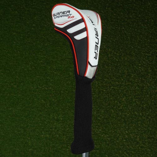 TAYLORMADE BURNER SUPERFAST 2.0 DRIVER HEADCOVER WHITE / BLACK / RED ~ LOOK!!