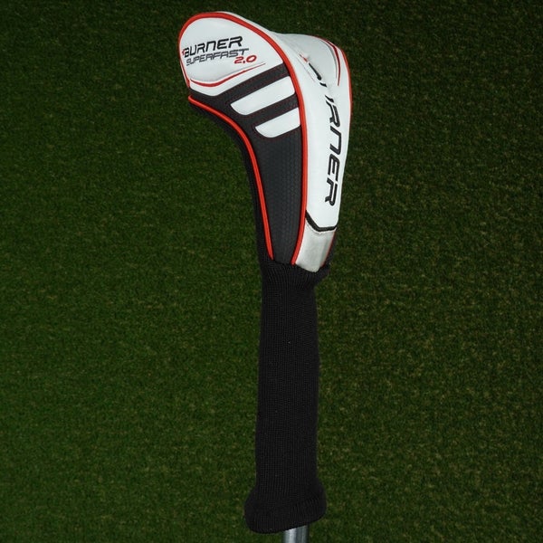 TAYLORMADE BURNER SUPERFAST 2.0 DRIVER HEADCOVER WHITE / BLACK / RED ~ LOOK!!