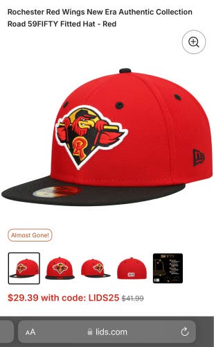 Rochester Red Wings New Era Fitted Hat