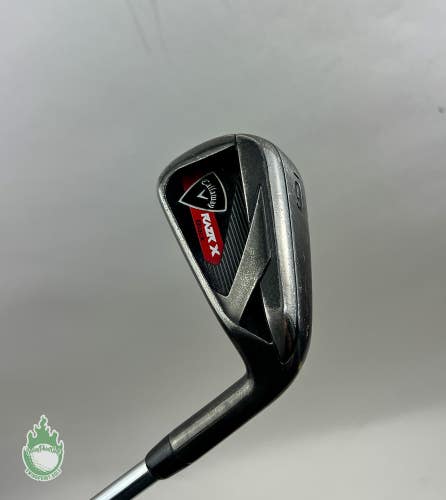 Used Right Handed Callaway RAZR X Black 6 Iron M-10 XP Uniflex Steel Golf Club