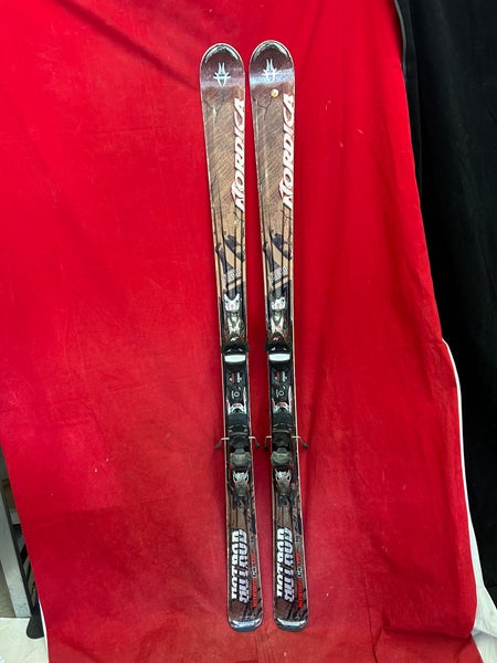 Skis: Nordica 170 cm All Mountain Skis With Bindings (Used)