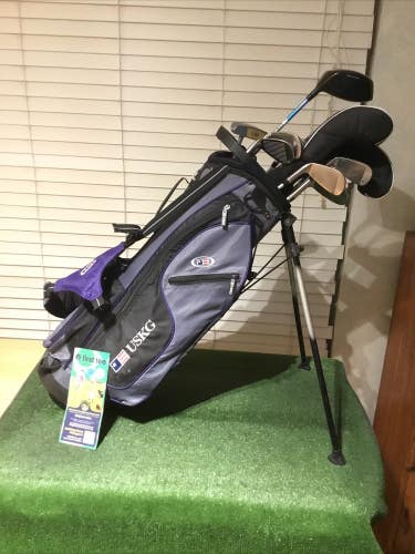 USKG Juniors TS V10 Set (D, 3W, 4H, 5-PW-SW, Putter) Graphite TS54 & Stand Bag
