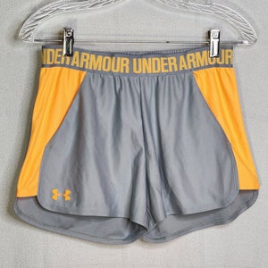 Under Armour HeatGear  Loose Fit Poly Two Pocket Training Shorts New Grey Peach