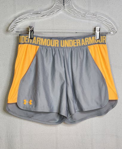 Under Armour HeatGear  Loose Fit Poly Two Pocket Training Shorts New Grey Peach