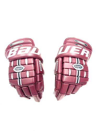 Used Bauer SUPREME 2000 Senior Gloves Maroon 15" 11860-S000301232