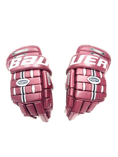 Used Bauer SUPREME 2000 Senior Gloves Maroon 15" 11860-S000301232