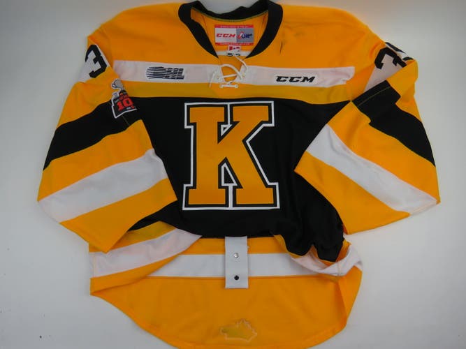 CCM Kingston Frontenacs OHL Pro Stock Game Worn Hockey Jersey #35 BONELLO Size 58 GOALIE