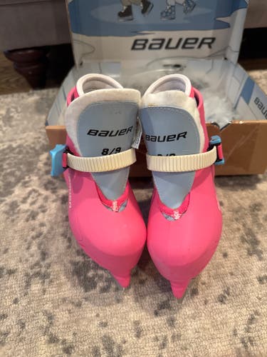 Used once Bauer Lil Champ Hockey Skates 8 (Used)