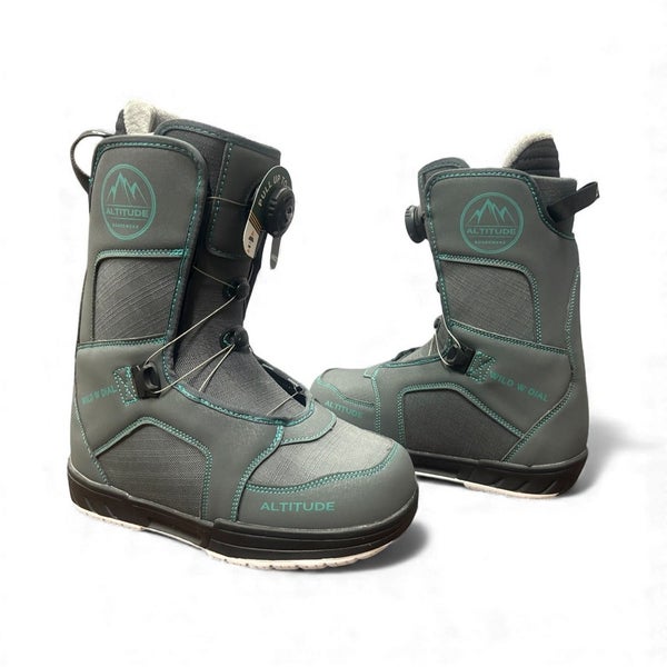 WOMEN'S ALTITUDE "WILD W DIAL" SNOWBOARD BOOTS (GREY/TEAL) SIZES: 6-9
